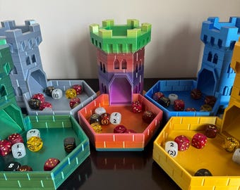 XL Magnetic Dice Tower | 3D Printed, Portable TTRPG Accessory