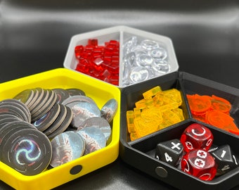 Board Game Magnetic Hex Trays - Set of 3 - Customizable