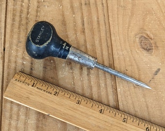 Vintage STANLEY Hurwood No.7A Scratch Awl Hole Starter 5.75" Long. Made in USA Collectible Woodworking Carpentry Hand Tool Gift. Ships FAST!
