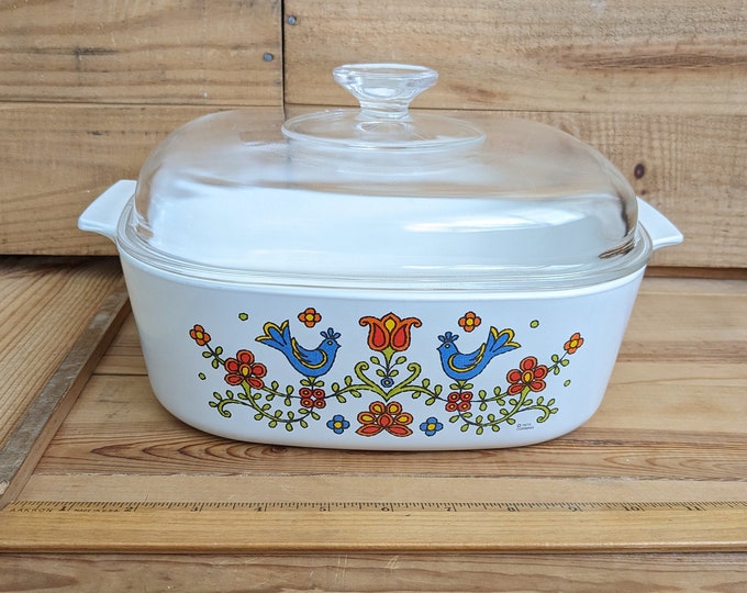 Corning Ware 4 Quart Country Festival 1975-1975 Large A-B4-B Casserole ...