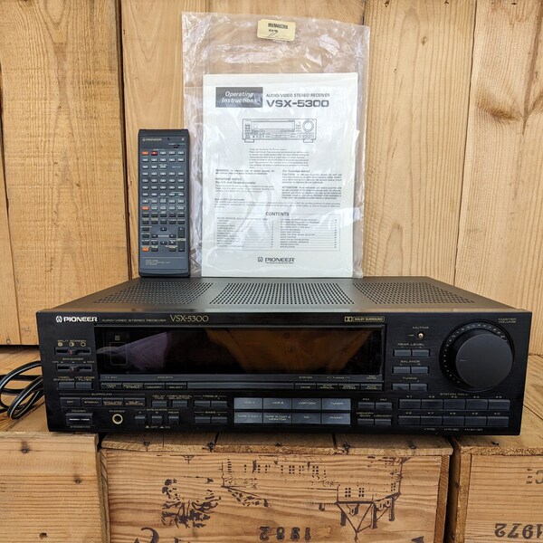 PIONEER VSX-5300 Audio/Video Stereo Receiver with Remote & User Manual - Working! Retro Audio Component Equipment. Ships FAST and Safe!!