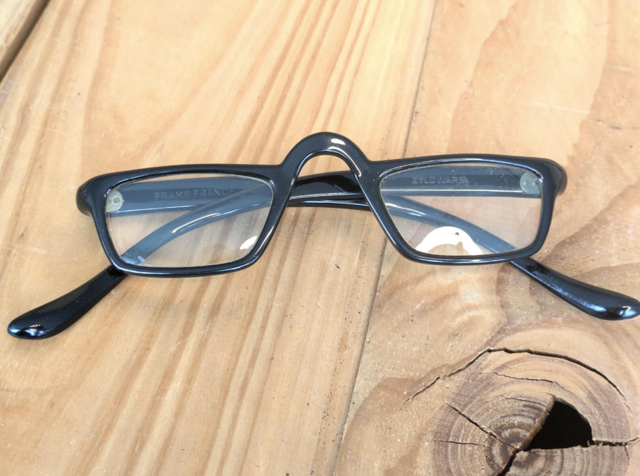 1950s Zyloware Black Reading Glasses Vintage Mod Eyeglass FRAMES 