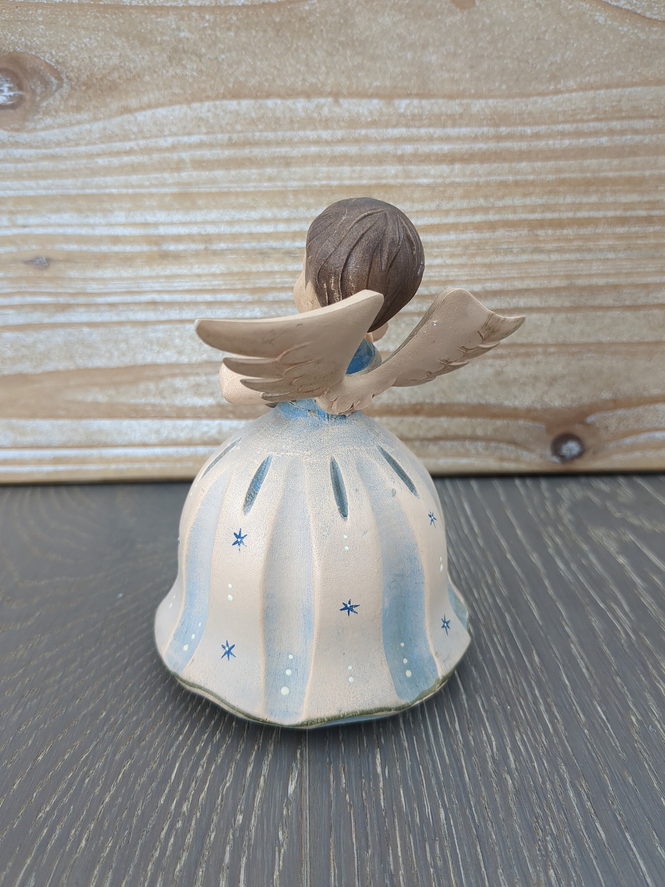 Vintage ANRI Toriart Italy Reuge Music Box Angel Playing Harp. Silent