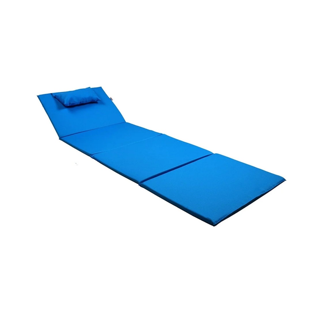 Portable Folding Chaise Lounge Mat Beach Camping Bedsun Etsy