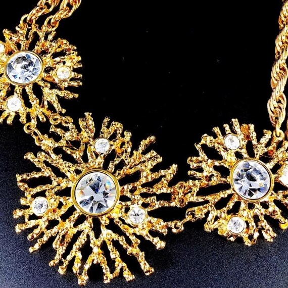 Vintage Signed Kenneth J Lane KJL Gold Sunburst R… - image 7