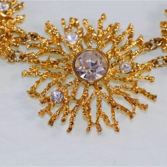 Vintage Signed Kenneth J Lane KJL Gold Sunburst R… - image 6