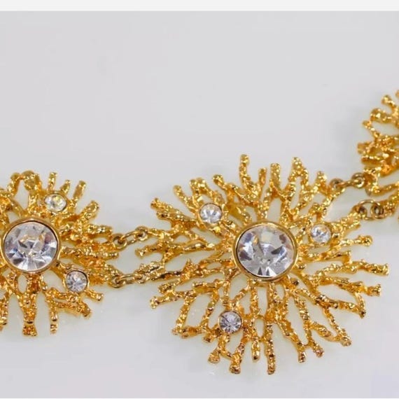 Vintage Signed Kenneth J Lane KJL Gold Sunburst R… - image 4