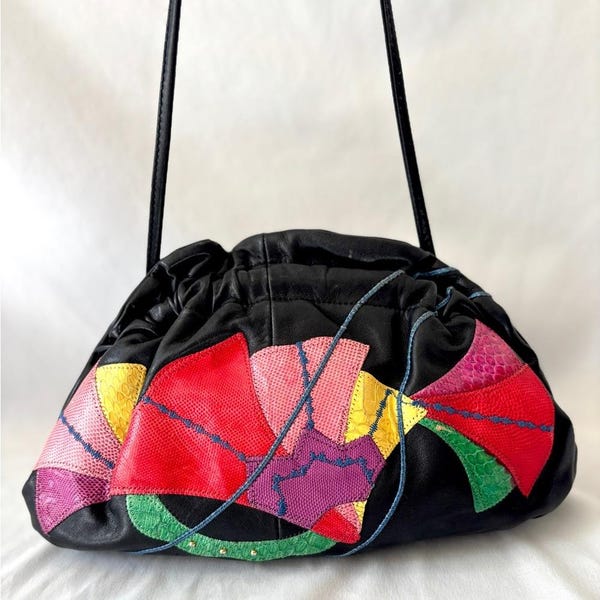 Vintage Colorful 80s CLEMENTE leather Bag