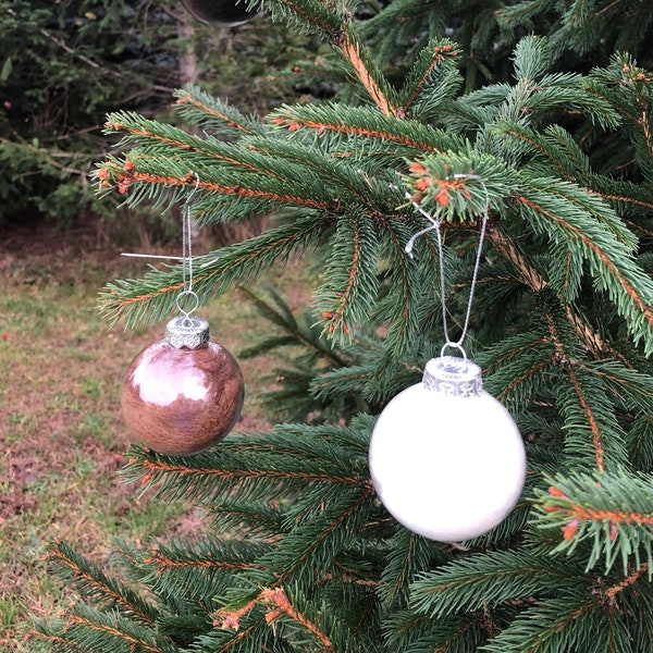 Alpaca Fiber-Filled Round Christmas Ornaments