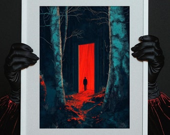 Twin Peaks Poster: Dale Cooper in Black Lodge - Retro Anime Art