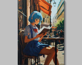 Rei Ayanami Anime Poster – Paris Cafe Art Print