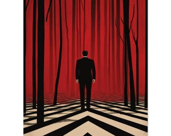Twin Peaks Dale Cooper Black Lodge Art Print – Museum Quality with Hanger