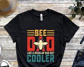 Bee Dad Father's Day Gift Shirt Vintage Beekeeping Graphic Tee