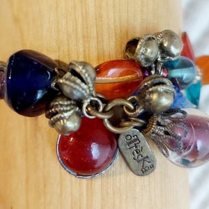 Montre Funky Vintage Treska En Perles Avec Bracelet Rouge - Occasion