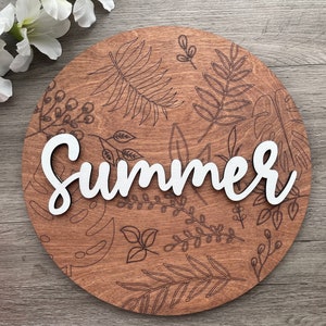 3D custom personalized Nursery Sign | 14" Baby Name Cutout | Round Circle 3D Baby Name Sign | Wooden Sign Floral Décor | Custom Wood sign