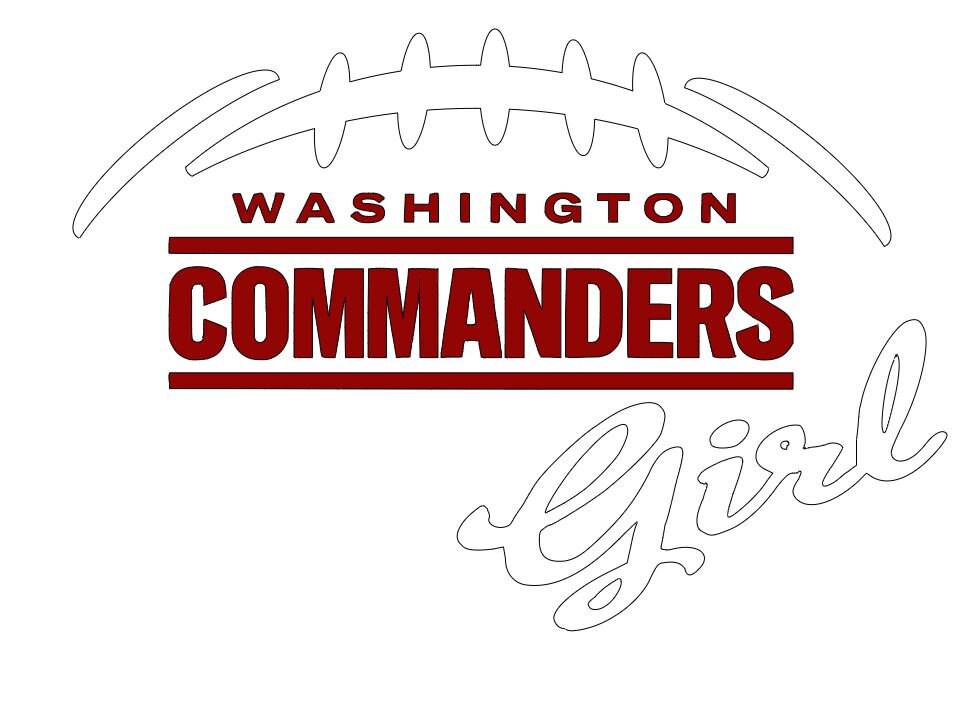 Commanders Girl Football Decal Sticker - Etsy