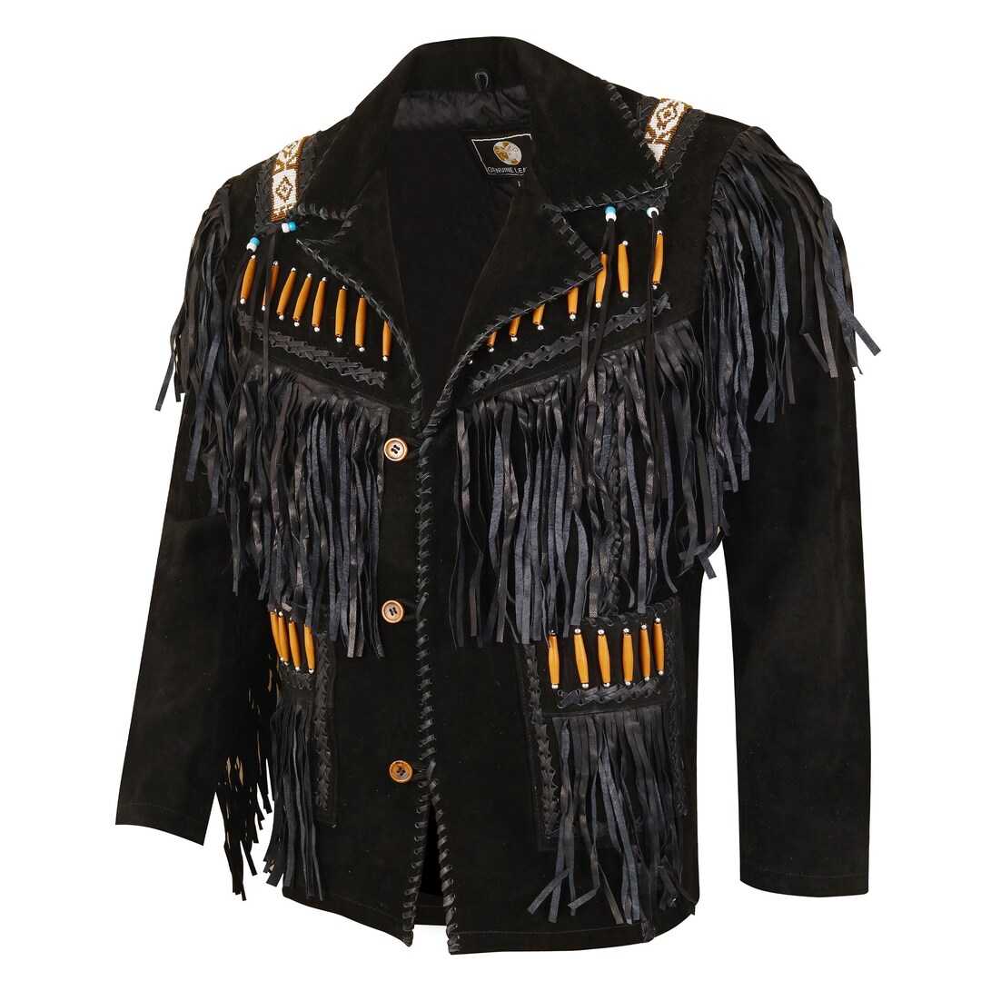 ジャケット・アウター Suede Leather Western Shirt Jacket Black il_1080xN.6102700831_30jn.jpg