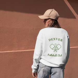 Denver Pickleball, Retro Zip Up, Preppy Zip Up Pickle Ball, Pickleball Gifts, Pickleball Gift Idea, Pickleball Swag, Pickleball Sweatshirt