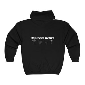 Pickleball Zip-up Hoodie, Pickleball, Pickleball Apparel, Pickleball Sweatshirt, Cozy Sweatshirt, Club, Zip Up, Sports, Pickle, Retire image 4