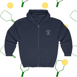 Pickleball Players Club Zip-up Hoodie, Pickleball, Pickleball Apparel, Pickleball Sweatshirt, Cozy Sweatshirt, Club, Zip Up, Sports, Pickle