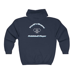 World's Okayest Pickleball Player Zip-up Hoodie, Pickleball Hoodie, Pickleball Sweatshirt, Pickleball, Pickleball Gift, Pickleball Zip Up