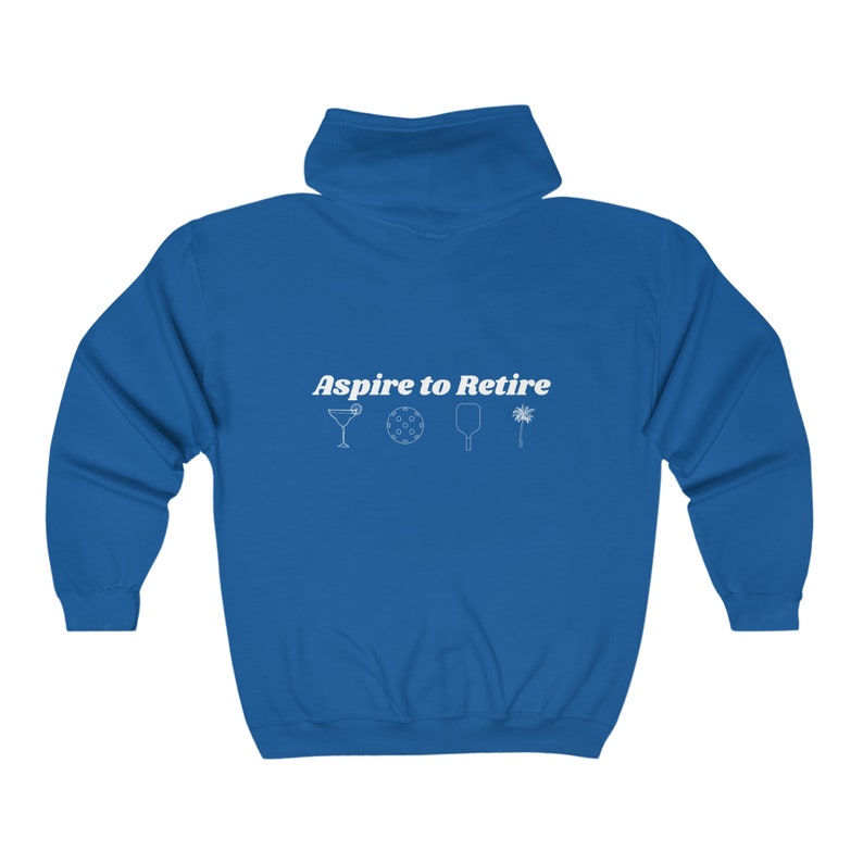 Pickleball Zip-up Hoodie, Pickleball, Pickleball Apparel, Pickleball Sweatshirt, Cozy Sweatshirt, Club, Zip Up, Sports, Pickle, Retire image 2