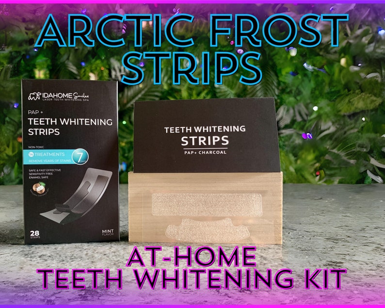 Discover easy whitening with Idahome Smiles' Arctic Frost PAP+ Strips. 28 strips for quick 30-minute sessions. Ideal for on-the-go lifestyles, brighten your smile without any mess.