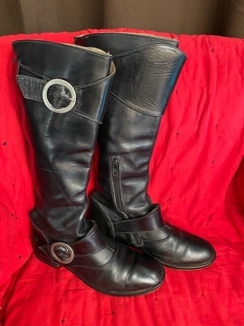 John Fluevog Adrians Heidi Equestrian Style Boots Etsy Canada