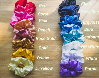 Satin Scrunchies(Regular): Volumnizing, Breakage free, Thick Elastic