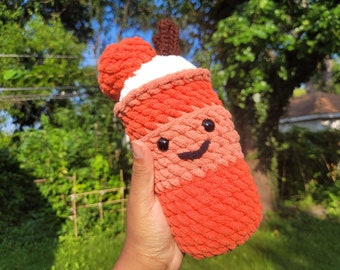 Pumpkin Spice Latte Plushie Amigurumi Toy