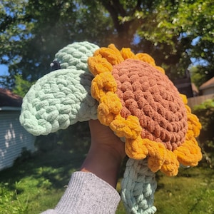 Large Sunflower Turtle Crochet Amigurumi Plushie