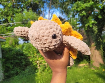 Sunflower Turtle Crochet Amigurumi Plushie