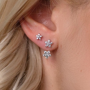 ピアス TATIANA Silver 925 Under the Sea Ear Jacket Earrings EC3078 Silver Ear Jacket, Ear Jacket, Dainty Ear Jacket, Ear
