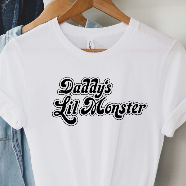 Daddy's Lil Monster Harley Quinn Suicide Shirt, Halloween Costume, Mommy's Lil Monster
