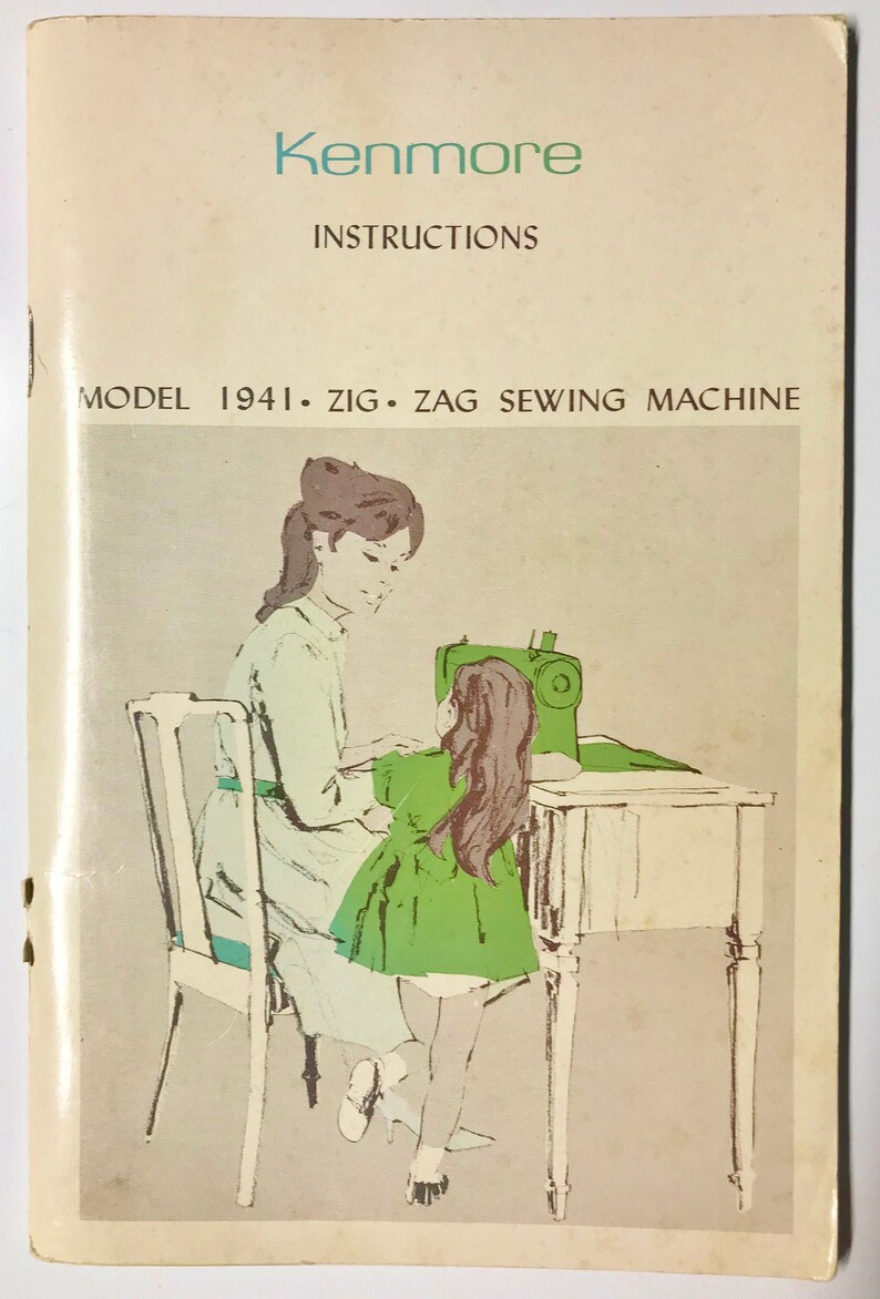 Kenmore Sewing Machine Manual Model 1941 Zig Zag Sewing Etsy