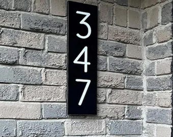 Address Sign, Modern Plaque, Aluminum Sign, Custom House Numbers