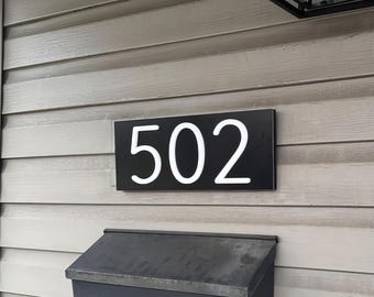 Home Address Sign, Modern Plaque, vertical or Horizontal.