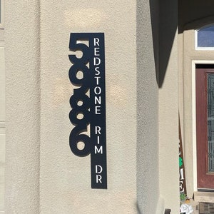 Modern House Numbers | vertical plaque | House Number Sign | modern address sign | Custom address sign