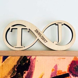 Cadeau personnalisé | Cadeau de mariage | Cadeau pour couple | Cadeau d'anniversaire | signe de l'infini | Cadeau de fiançailles | Cadeau de pendaison de crémaillère