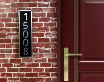 Modern Aluminum Address Sign: Vertical or Horizontal Plaque