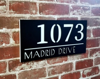 Modern address sign | Double layered House numbers | Address plaque | House Numbers | House Sign | Address Sign | Custom Address Sign