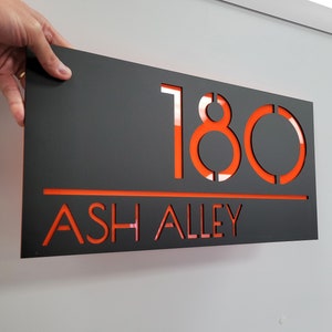 Modern address sign, Double layered House numbers, Address plaque | House Numbers | House Sign | Address Sign | Custom Address Sign