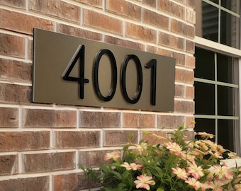 Custom Modern Address Sign - Vertical and Horizontal House Numbers