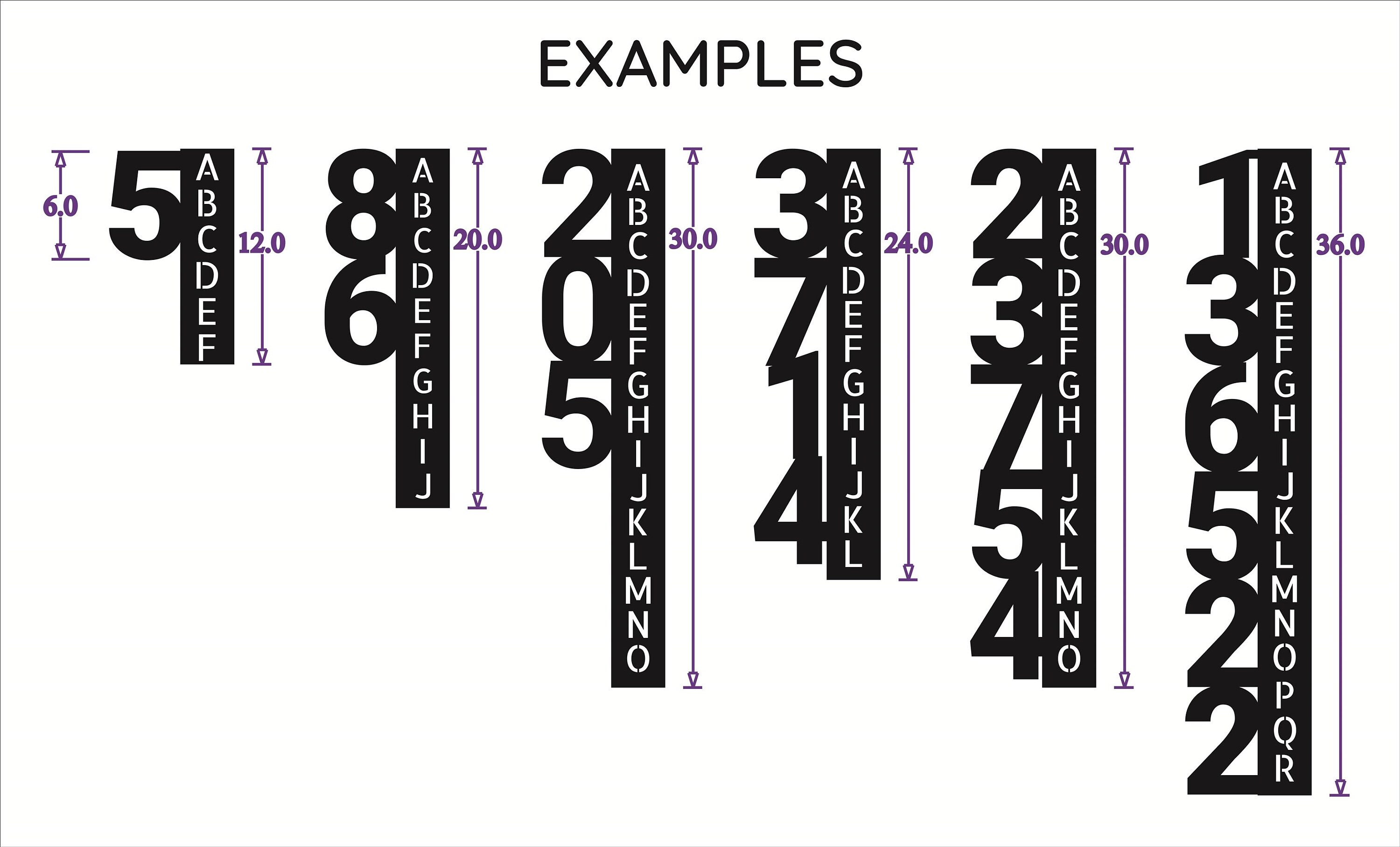 Modern House Numbers | Vertical Plaque | House Number Sign | Modern ...