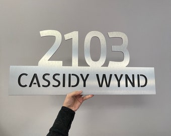 Modern House Numbers | vertical plaque | House Number Sign | modern address sign | Custom address sign