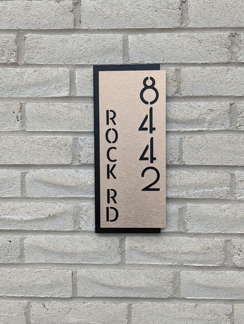 Address Number Design Personalized Modern House Number Plaque, Aluminum Address Sign - Etsy