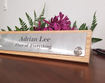 Desk Name Plate| Custom Name plate| Custom Name Sign| Name Sign| Table Sign| Desk Décor| Wooden Name| Dad Gift|