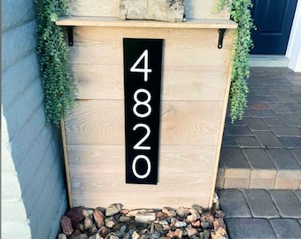 Address Sign, Modern Plaque | Aluminum Sign| residential sign |Custom Address Sign| Acrylic Numbers| Outdoor sign| House Sign| House Numbers