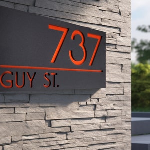 Modern address sign | Address plaque | House Numbers | House Sign | Address Sign | Custom Address Sign