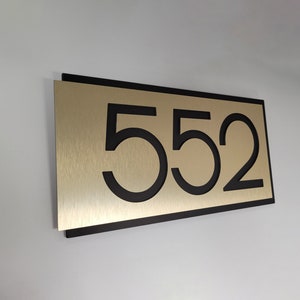 Personalized Modern House Number Plaque - Aluminum Address Sign